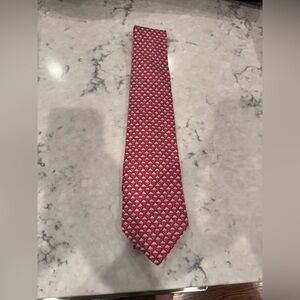 Men’s Red Hermes Silk Necktie Tie